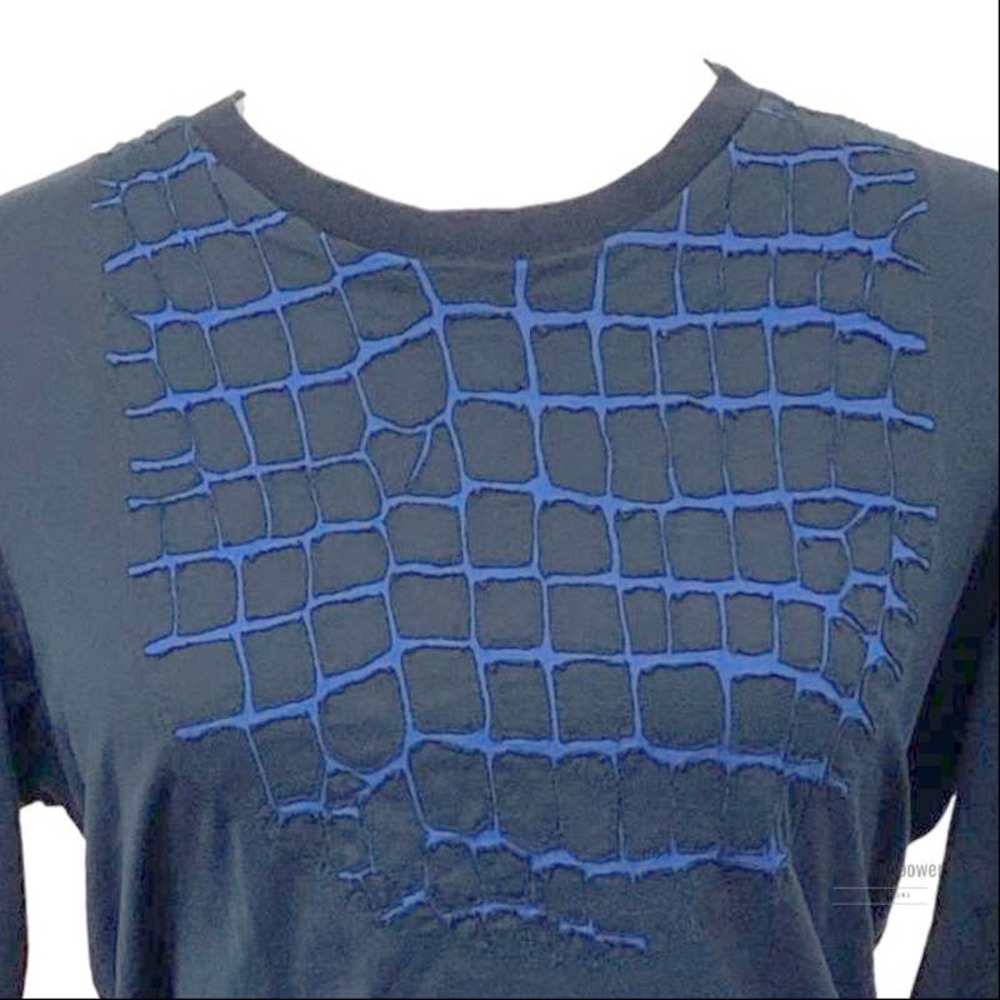 COPY - Roberto Cavalli Black Snakeskin Cotton Tee M EUC